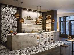 Gres Porcellanato Effetto Cementina Quilt Iperceramica Gresporcellanato Piastrelle P Progettazione Caffetteria Arredamento Design Di Interni Caffetteria