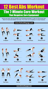 12 Best Abs Workout A 7 Minute No Equipment Core Workout Core Workout Best Ab Workout Abs Workout