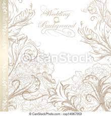 Wedding invitation card mockup on a blue background. Elegant Wedding Background For Design Vector Hand Drawn Wedding Invitation Design In Classic Floral Style Canstock
