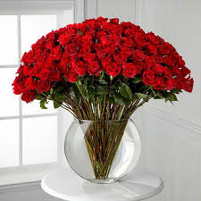 Long stem flowers for tall vases. 50 Long Stem Red Roses In Fish Bowl Vase Betterflowers Ae