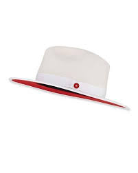 Keith And James Queen Red Brim Wool Fedora Hat White Wool Fedora Hat Wool Fedora Fedora Hat