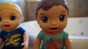 First, rub them down gently with just a washcloth. Baby Alive Boys Take A Bath Youtube