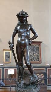 Donatello first received training at a goldsmith's shop and then with ghiberti. File Bronze David By Donatello Bargello Jpg Wikimedia Commons