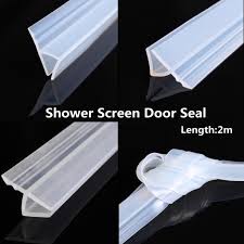 Dip the toothbrush in the paste and scrub the seal again. 2m Rubber Plastic Bath Glass Door Shower Seal Strip Glass Fixture Silicone Sliding Window Barn Buy At A Low Prices On Joom E Commerce Platform