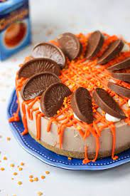 No Bake Chocolate Orange Cheesecake Recipe A Really Easy No Bake Chocolate Orange Cheesecake Orange Cheesecake Recipes Desserts Chocolate Cheesecake Recipes