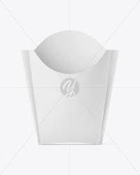 Download Matte Paper Large Size Fast Food Packaging Mockup Front View In Box Mockups On Yellow Images Object Mockups