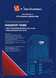 Company profile page for surya madistrindo pt including stock price, company news, press releases, executives, board members, and contact information. Memoirs Of Cheonsa Pengalaman Seleksi Mt Smo Surya Madistrino Pt Gudang Garam Tbk