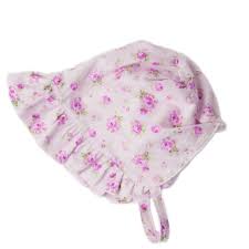 How to make homemade easter bonnets with free patterns perfect to wear on easter sunday. Vintage Baby Bonnet Petite Pink Floral Print Mille Feuille Boutique
