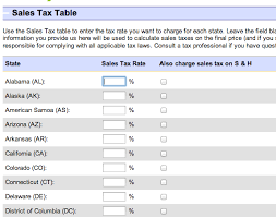 Ebay Sales Tax Table Average Rates Taxjar