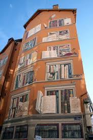 Library In Lyon Bookloving Writer Street Art Building Mural