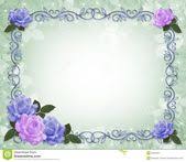 Blue Roses Border Frame Wedding Invitations Borders Wedding Invitation Background Rose Wedding Invitations