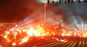 Bohemians fans are not allowed to enter paok game. Paok Fans Celebrate First Title Win In 34 Years With Incredible Pyrotechnic Display Daily Mail Online