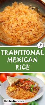 Traditional Mexican Rice Makes A Great Side Dish With Tacos Burritos Or Just About Any Dish Quick Taco Side Dishes Mexican Food Recipes Mexican Rice Recipes
