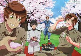 Romano Italy Japan And Spain Hetalia Hetalia The Beautiful World Hetalia Anime Hetalia