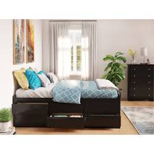 With six 18 deep drawers that can be installed on either. Prepac Tall Queen Captain S Platform Storage Bed With 12 Drawers On Sale Overstock 3701480