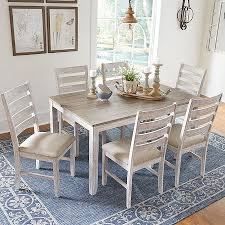 Signature Design By Ashley Skempton 7 Piece Dining Table And Chairs Set Dining Room Table Set Coastal Dining Room Dining Table Chairs