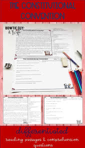 Constitutional Convention Differentiated Close Reading Passages Questions In 2020 Nonfiction Reading Passages Reading Passages Differentiated Reading Passages