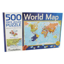 30% off with code zazztopgifts. World Map 500 Piece Jigsaw Detailed Image Switched On Kids