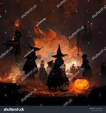 Evil Witches Gathering Together Dark Grim Stock Illustration 2198918523 |  Shutterstock