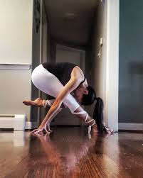 Stacie On Instagram Tomorrow S Bloomingyogis Pose Is Pyramid Variation Start Standing In Mountain Stepping Your Right Foot Yoga Poses Poses Advanced Yoga