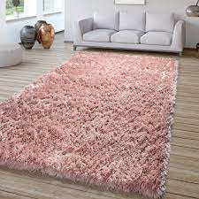 Der teppich wurde von uns immer gepflegt. Wohnzimmer Hochflor Teppich Shaggy Soft Und Weich Pastell Unifarben In Rosa Ebay
