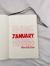 January 2020 Thank You Bag In 2020 Bullet Journal Cover Ideas Bullet Journal Ideas Pages January Bullet Journal