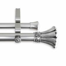 Maybe you would like to learn more about one of these? 125 5 Silver Solid Contemporary Double Curtain Rod Christmas Central