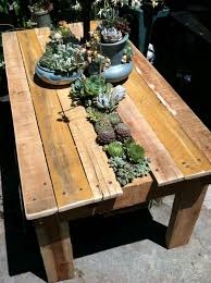 Pallet Table W Planter Insert Pallet Table Garden Gates Outdoor Spaces
