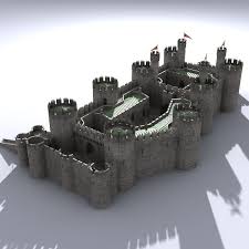 Medieval Castle Conwy Max In 2020 Castle Illustration Medieval Castle 3d Model Architecture