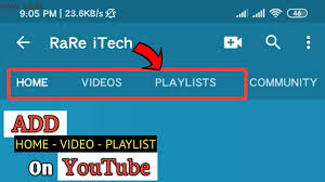 How To Add Home Video Playlist And Channel Options On Youtube Youtube