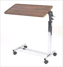 Over The Bed Tilt Top Hospital Style Table Bed Table Adjustable Height Table Adjustable Table