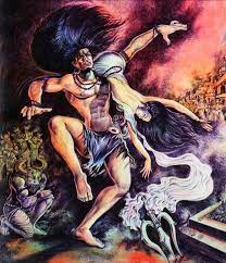 The Shiva Tribe - Lord Shiva was furious after learning about Sati's death.  Unable to control his anger, he brought forth Virabhadra and Bhadrakali, to  behead Daksha. Even though many gods tried