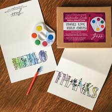 5 out of 5 stars. Paint Your Own Watercolor Cards Boxed Set Of 4 Letterpress Jess