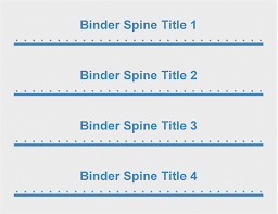 You can create binder spine labels in three different sizes. 2 Binder Spine Inserts 4 Per Page