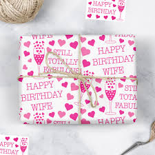 Looking for thoughtful gifts for your wife? Wife Birthday Wrapping Paper Gift Tags Still Totally Fabulous Hunts England