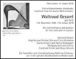 Be sure to call ahead with dr. Traueranzeigen Von Waltraud Gessert Stuttgart Gedenkt De