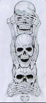 Skull Bite The Bullet Tattoo Skull Art Image By Westcallacycles On Car Toons Evil Art Skull Tattoos