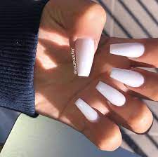 Soft White Glow In The Dark Nails White Acrylic Nails White Gel Nails Acrylic Nail Shapes