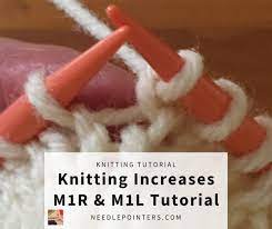 M1 in knitting is a method of increase that helps knitters to add one new stitch. How To Make 1 Right M1r And Make 1 Left M1l Knitting Increase Needlepointers Com