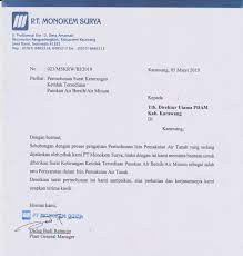 Namun rekomendasi tidak akan didapatkan begitu saja, melainkan anda mungkin harus mengajukannya terlebih dahulu kepada pihak yang bersangkutan. Contoh Permohonan Surat Keterangan Ketidak Tersediaan Air Bersih Air Minum Ke Pdam Surat Kuasa Izin Air Tanah