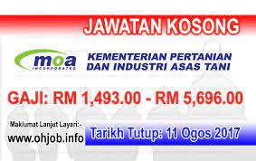Jawatan kosong terkini di universiti putra malaysia (upm) ogos 2018. Jawatan Kosong Kementerian Pertanian Dan Industri Asas Tani Moa 11 Ogos 2017 Jawatan Kosong Kerajaan Swasta Terkini Malaysia 2021 2022