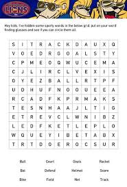 Word Search Sports Official Afl Website Of The Brisbane Lions Afc Football Coloring Pages Afl Lion Birthday