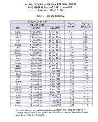 Tarikh tengok anak bulan ramadhan 2018. Jadual Waktu Imsak Dan Berbuka Puasa Tahun 1439h 2018m Bagi Negeri Pahang Cerita Ita