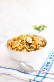 It's the perfect meatless soup when you're feeling ill or craving familiar comfort food as a longtime vegetarian, i haven't eaten chicken noodle soup in years. Slimming World Chicken Noodle Soup Syn Free Tastefully Vikkie