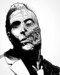 two face comic villains gotham style art coloriage ambulance imprimable
