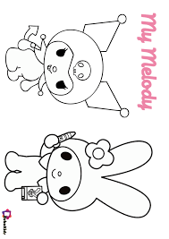 Coloring pages of animation movies, tv and animated books characters. Sanrio My Melody And Kuromi Coloring Page My Melody Cartoon Coloring Pages Coloring Pages