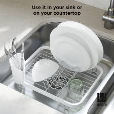 umbra sinkin dish drying rack with