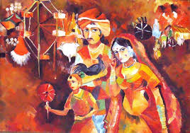 Village Fair Painting by Sajila Garg
