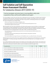 Https Www Cdc Gov Coronavirus 2019 Ncov Downloads Php Self Quarantine Form Pdf