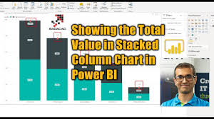 Showing The Total Value In Stacked Column Chart In Power Bi Youtube